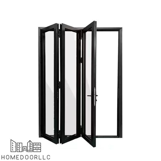Aluminum Bifold Door 108″Wx96″H – OUT SWING FROM EXTERIOR VIEW Bifold