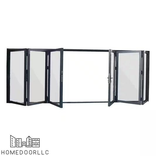 Aluminum Bifold Door 192″Wx80″H – OUT SWING FROM EXTERIOR VIEW Bifold