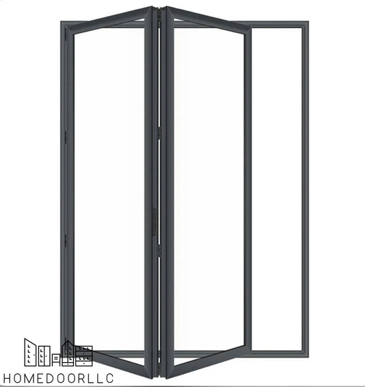 Aluminum Bifold Door 60″Wx96″H – OUT SWING FROM EXTERIOR VIEW Bifold