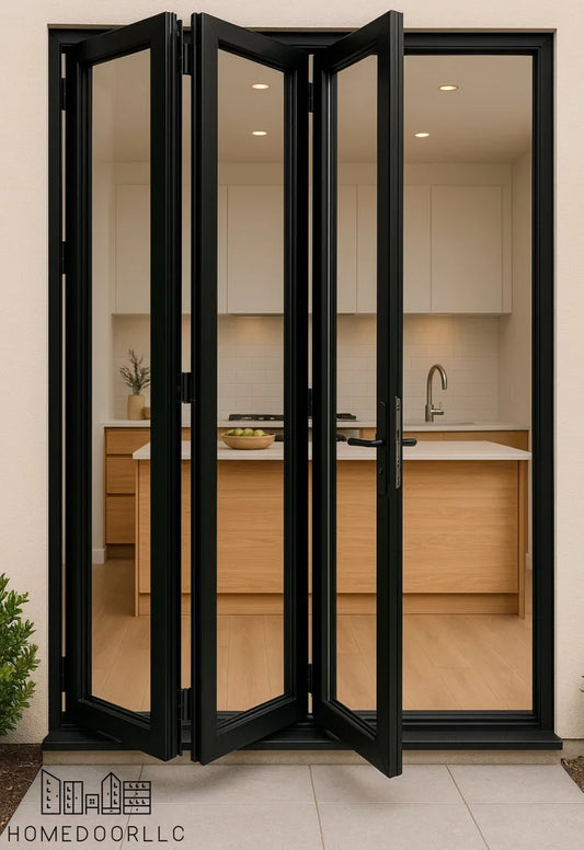 Aluminum Bifold Door 72″Wx80″H – OUT SWING FROM EXTERIOR VIEW Bifold