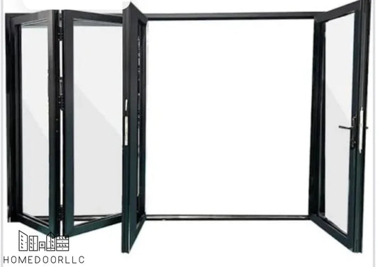 Aluminum Bifold Window 96″Wx48″H – OUT SWING FROM EXTERIOR VIEW