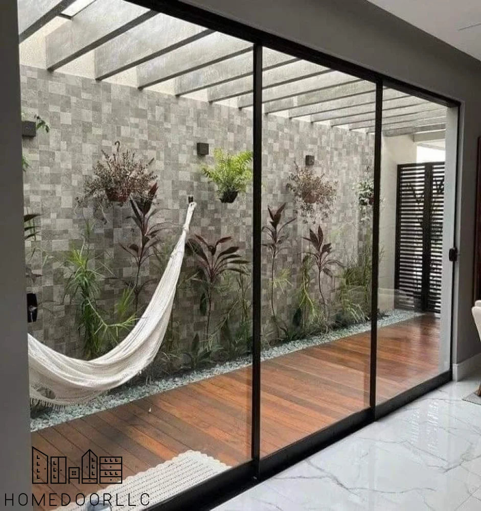 Aluminum Sliding Door 120″Wx80″H Sliding