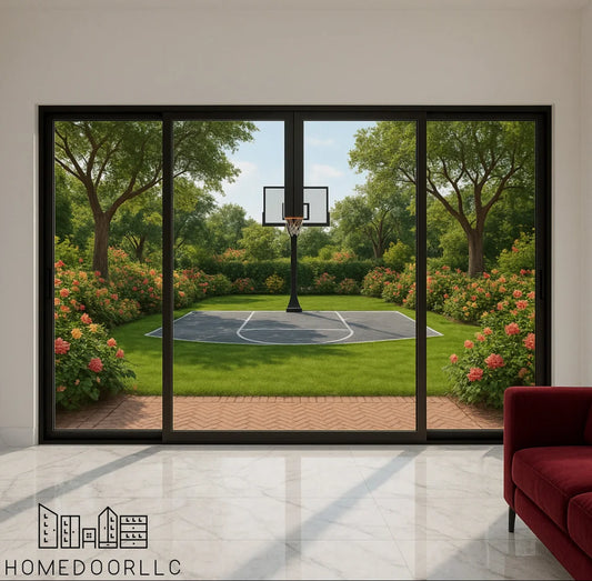 Aluminum Sliding Door 168″Wx96″H Sliding