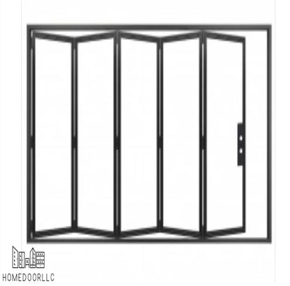 Aluminum Bifold Door 144″Wx96″H – OUT SWING FROM EXTERIOR VIEW