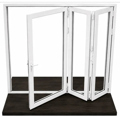 72W x 96H aluminum bifold door out swing exterior view