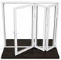 72W x 96H aluminum bifold door out swing exterior view