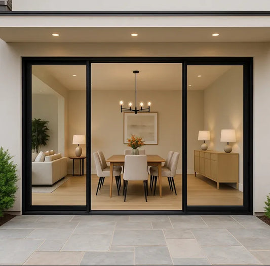 120W x 96H aluminum sliding door