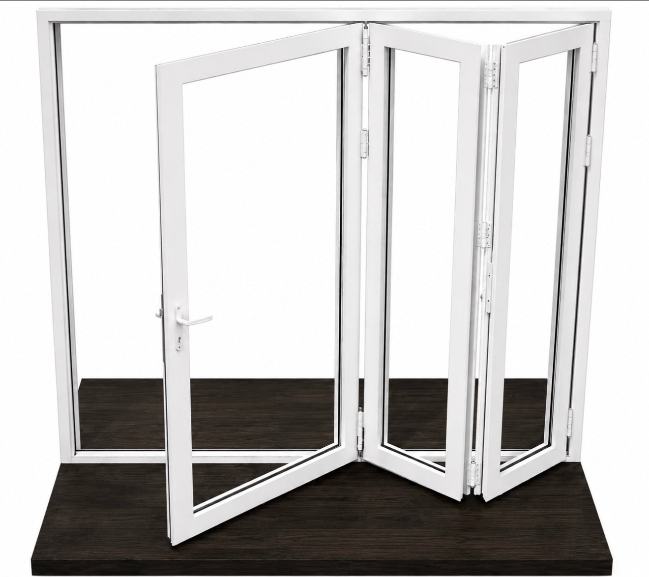 Aluminum Bifold Door 72″Wx96″H – OUT SWING FROM EXTERIOR VIEW