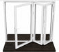 72 x 80 inch aluminum folding door exterior out swing