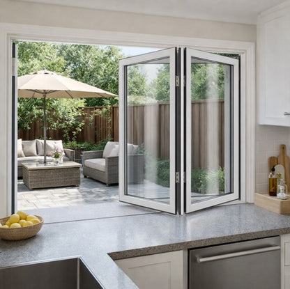 Aluminum Bifold Window 48″Wx36″H – OUT SWING FROM EXTERIOR VIEW