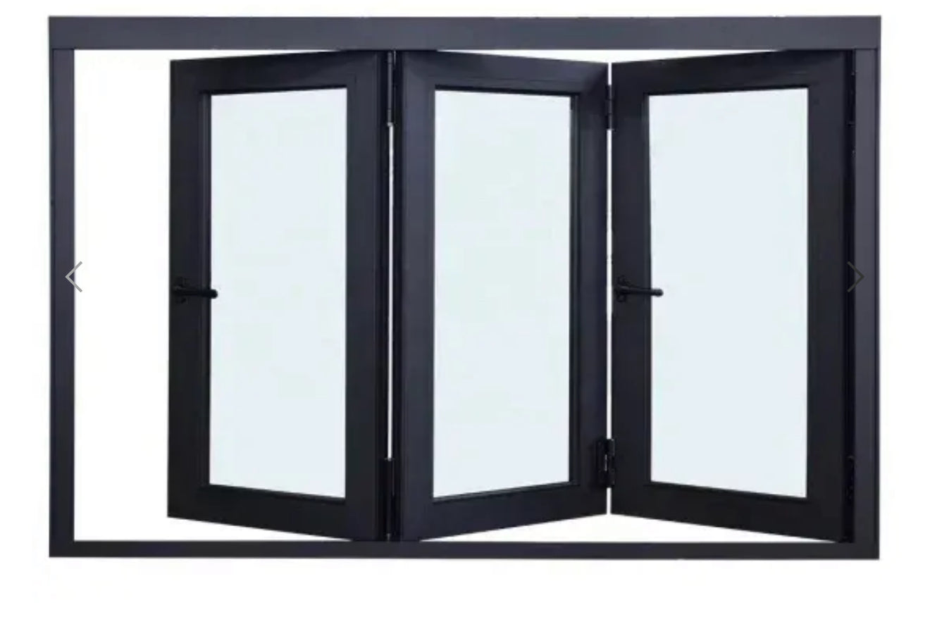 Aluminum Bifold Window 60″Wx60″H – OUT SWING FROM EXTERIOR VIEW