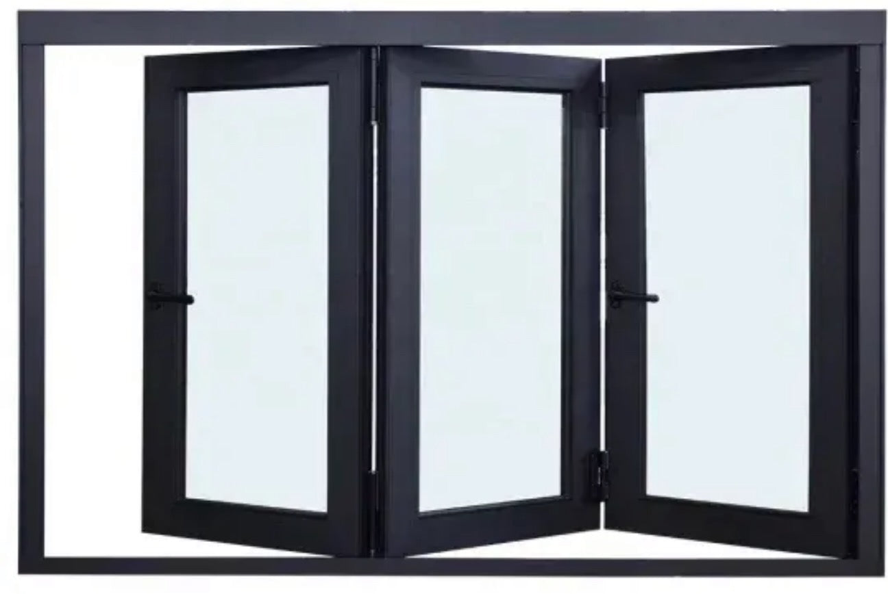 Aluminum Bifold Window 60″Wx42″H – OUT SWING FROM EXTERIOR VIEW