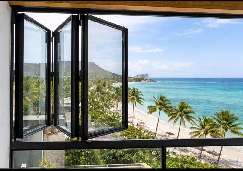 Aluminum Bifold Window 60″Wx42″H – OUT SWING FROM EXTERIOR VIEW