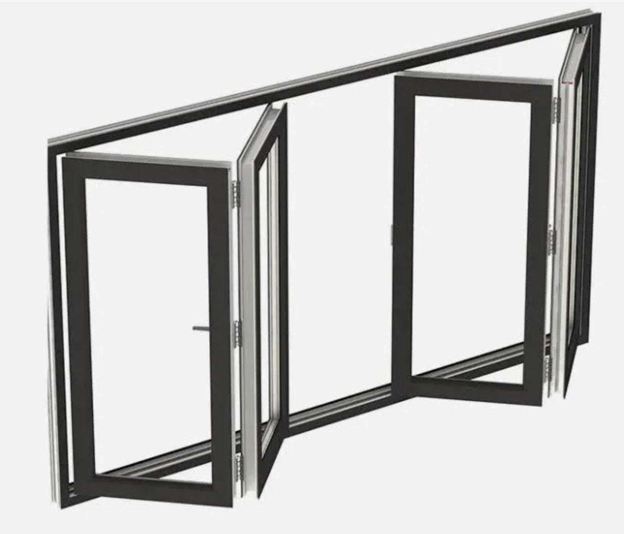 Aluminum Bifold Window 72″Wx42″H – OUT SWING FROM EXTERIOR VIEW