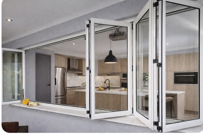 Aluminum Bifold Window 96″Wx42″H – OUT SWING FROM EXTERIOR VIEW