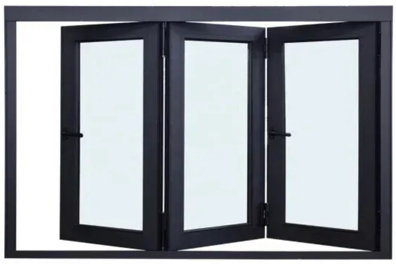 Aluminum Bifold Window 48″Wx42″H – OUT SWING FROM EXTERIOR VIEW