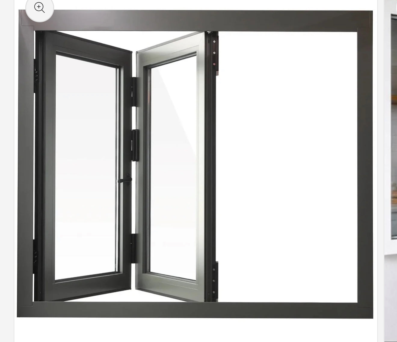 Aluminum Bifold Window 42″Wx36″H – OUT SWING FROM EXTERIOR VIEW