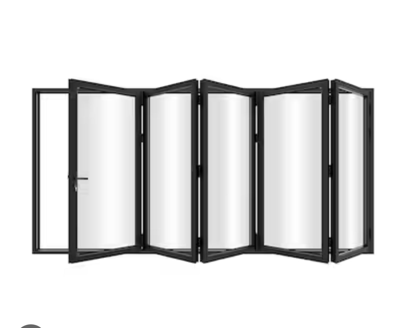 Aluminum Bifold Door 168″Wx96″H – OUT SWING FROM EXTERIOR VIEW