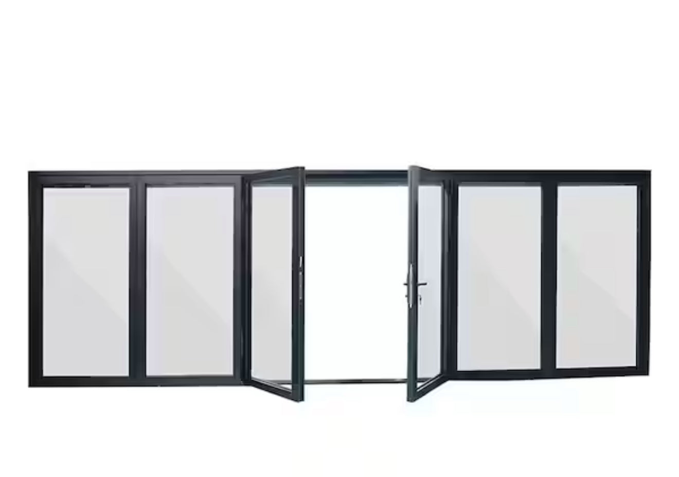 Aluminum Bifold Door 168″Wx96″H – OUT SWING FROM EXTERIOR VIEW