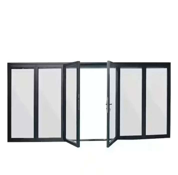 Aluminum Bifold Door 240″Wx80″H – OUT SWING FROM EXTERIOR VIEW