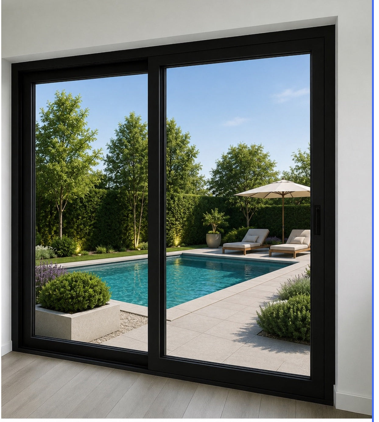 Aluminum Sliding Door 60″Wx80″H