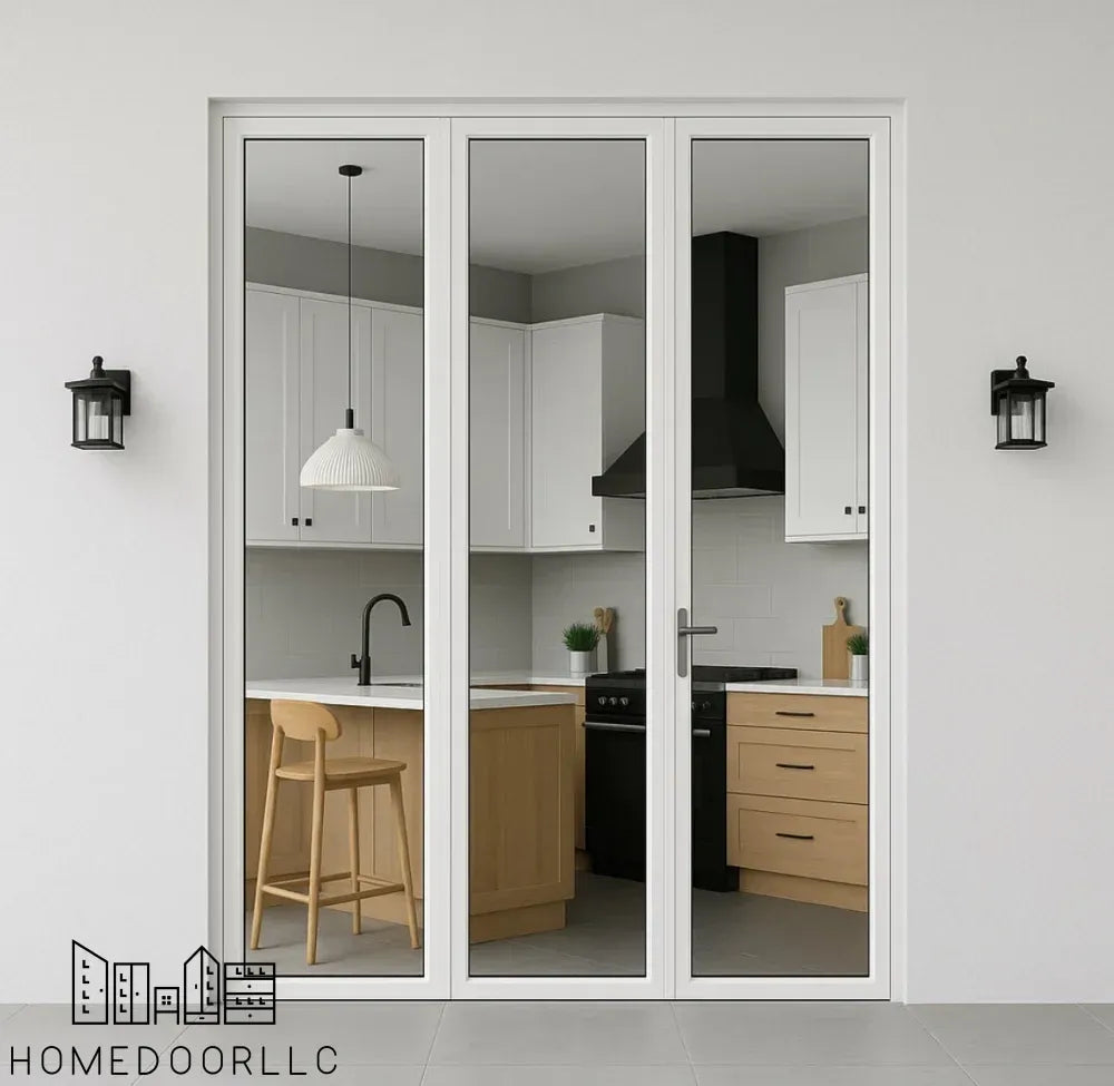 aluminum bifold door out swing