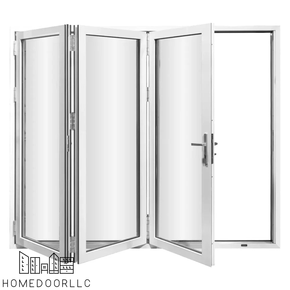 Aluminum Bifold Door 108″Wx80″H – OUT SWING FROM EXTERIOR VIEW Bifold