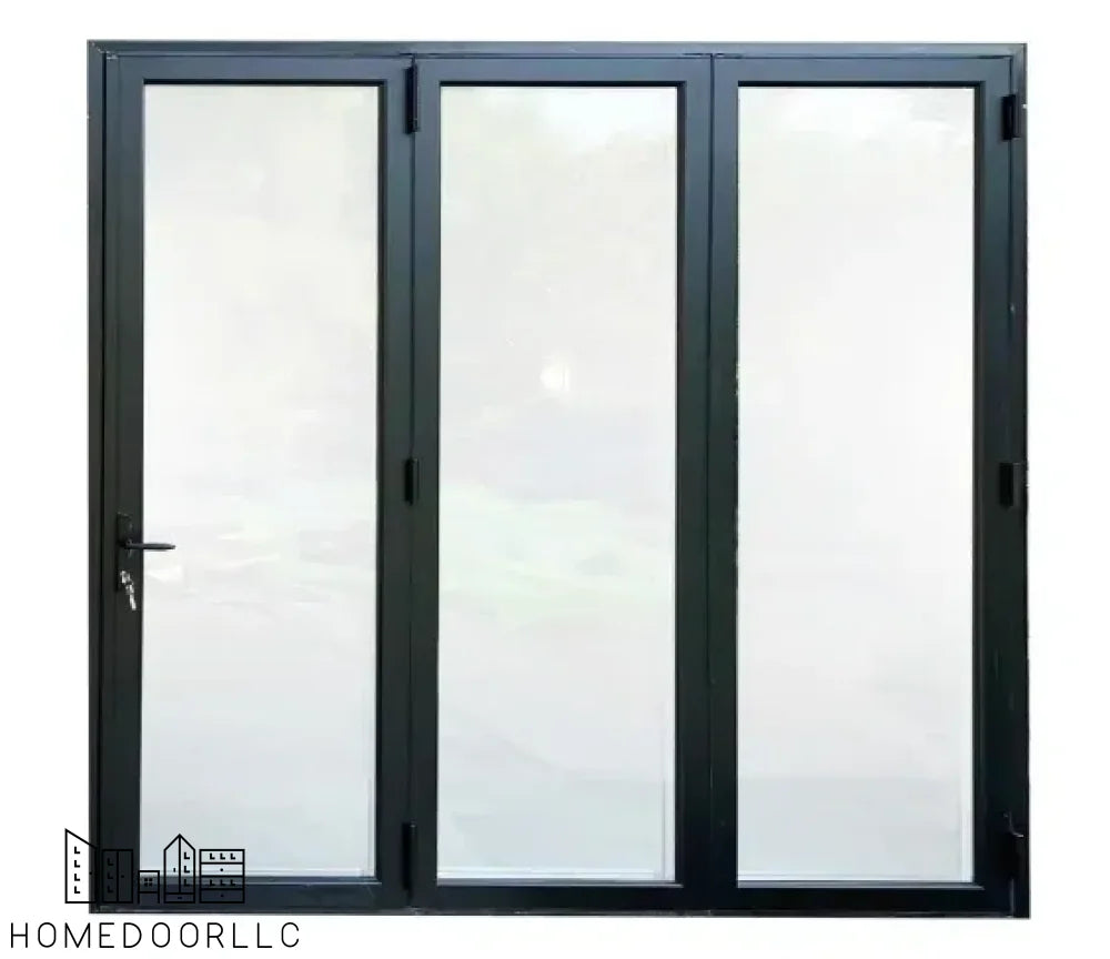 Aluminum Bifold Door 108″Wx96″H – OUT SWING FROM EXTERIOR VIEW Bifold