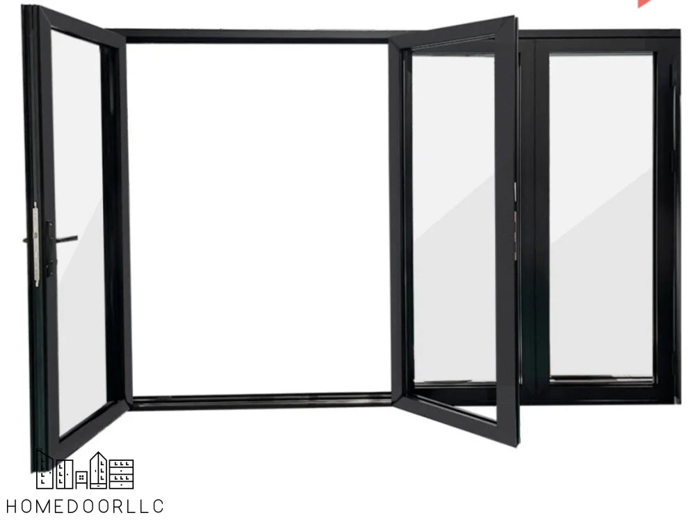Aluminum Bifold Door 120″Wx80″H – OUT SWING FROM EXTERIOR VIEW Bifold