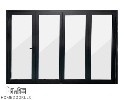 Aluminum Bifold Door 120″Wx80″H – OUT SWING FROM EXTERIOR VIEW Bifold