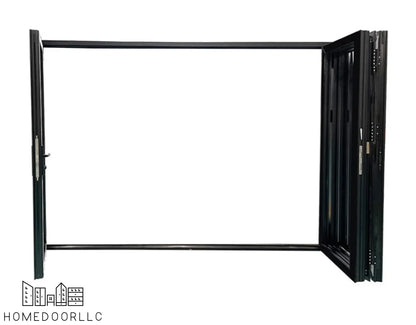 Aluminum Bifold Door 120″Wx80″H – OUT SWING FROM EXTERIOR VIEW Bifold