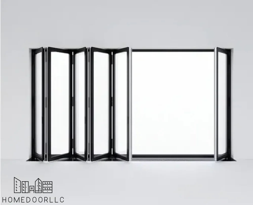 Aluminum Bifold Door 192″Wx96″H – OUT SWING FROM EXTERIOR VIEW Bifold