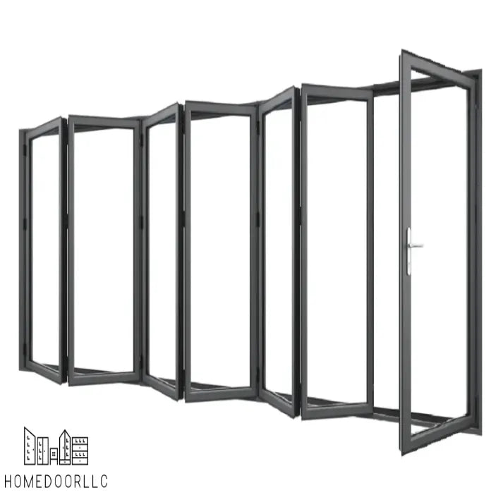 Large aluminum bifold patio door 240W x 80H exterior view