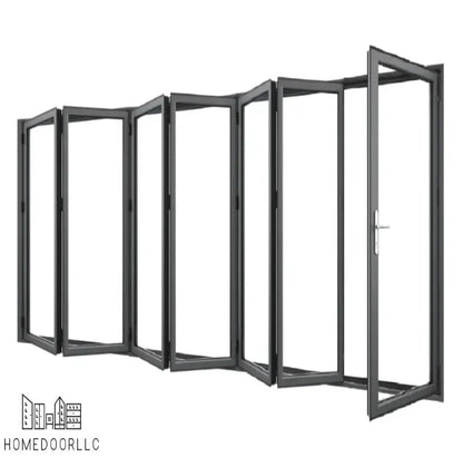 Large aluminum bifold patio door 240W x 80H exterior view