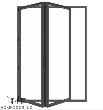 Aluminum Bifold Door 60″Wx80″H – OUT SWING FROM EXTERIOR VIEW Bifold