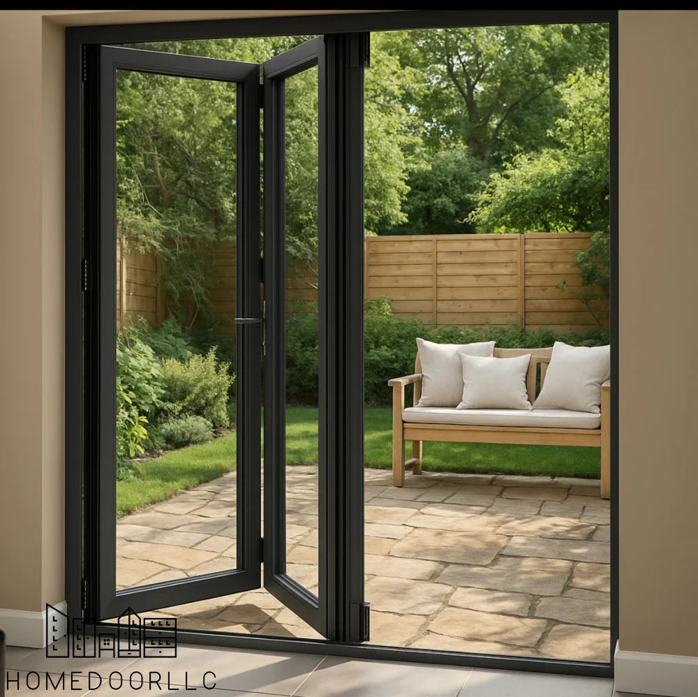 Aluminum Bifold Door 60″Wx96″H – OUT SWING FROM EXTERIOR VIEW Bifold