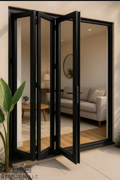 Aluminum Bifold Door 72″Wx80″H – OUT SWING FROM EXTERIOR VIEW Bifold