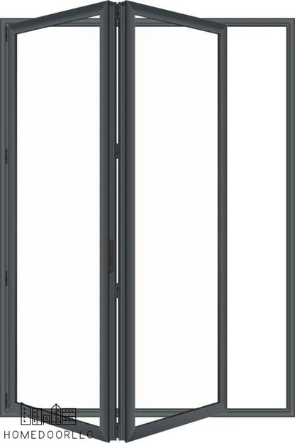 Aluminum Bifold Door 72″Wx96″H – OUT SWING FROM EXTERIOR VIEW Bifold