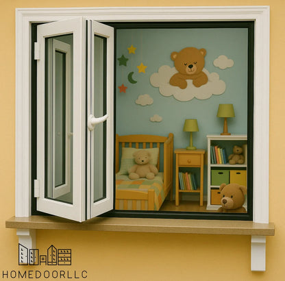 Aluminum Bifold Window 60″Wx36″H – OUT SWING FROM EXTERIOR VIEW