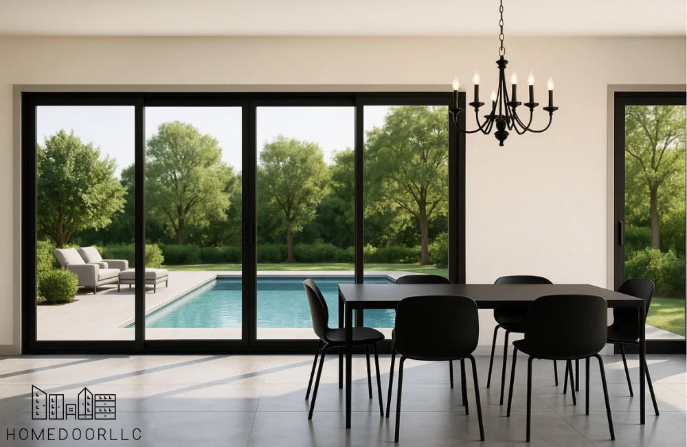 Aluminum Sliding Door 168″Wx96″H Sliding