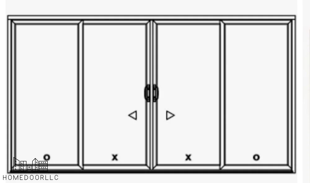 Aluminum Sliding Door 168″Wx96″H Sliding