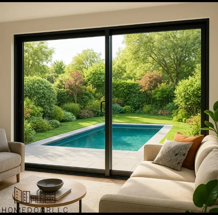 96W x 80H aluminum sliding door