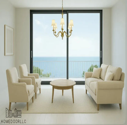 96W x 96H aluminum sliding door