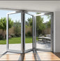 120W x 96H aluminum bifold door out swing exterior view