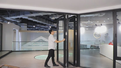 Aluminum Bifold Door 72″Wx80″H – OUT SWING FROM EXTERIOR VIEW