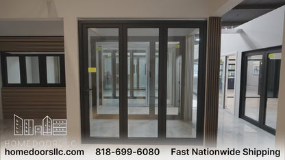 Aluminum Bifold Door 96″Wx96″H – OUT SWING FROM EXTERIOR VIEW