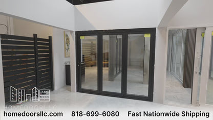 Aluminum Bifold Door 96″Wx80″H – OUT SWING FROM EXTERIOR VIEW