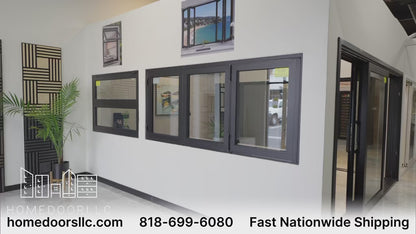 Aluminum Bifold Window 36″Wx36″H – OUT SWING FROM EXTERIOR VIEW