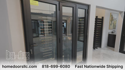 Aluminum Bifold Door 72″Wx80″H – OUT SWING FROM EXTERIOR VIEW