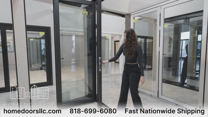 Aluminum Bifold Door 144″Wx80″H – OUT SWING FROM EXTERIOR VIEW